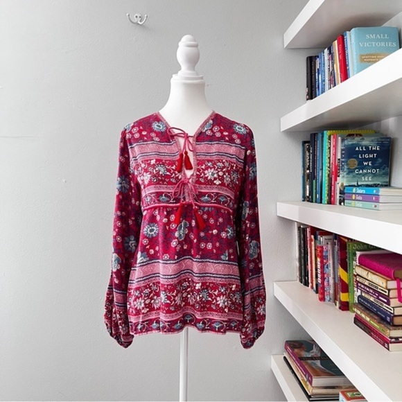 Spell And They Gypsy Folktown Blouse
Wine Vintage Boho Vibe  small - Picture 2 of 16